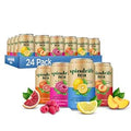 Spindrift Brewed Iced Tea, Variety Pack with Black Tea & Green Tea, Made with Real Squeezed Fruit, No Carbonation, Slightly Sweet, 12 Fl Oz Cans, Pack of 24 (22-49 Calories)