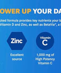 EmergenC Immune+ 1000 Mg Vitamin C + Vitamin D and Zinc (Super Orange 60 Ct/Raspberry 30Ct) 90 Packets