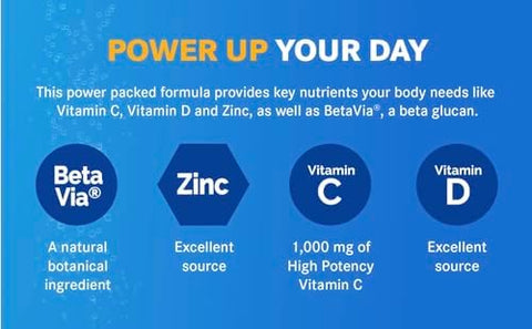 EmergenC Immune+ 1000 Mg Vitamin C + Vitamin D and Zinc (Super Orange 60 Ct/Raspberry 30Ct) 90 Packets