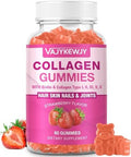 2-Pack Collagen Gummies For Women & Men - With Biotin, Vitamin C, & Zinc For Skin Radiance, Hair Growth, Strong Nails, & Joint Support, 120 Count
