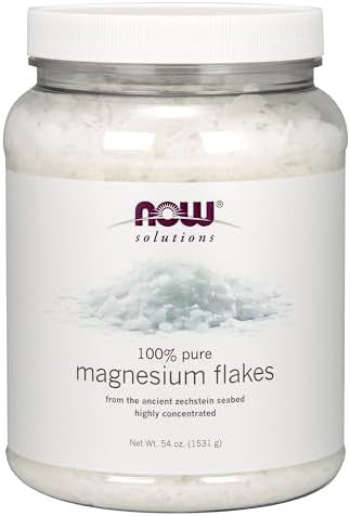 Now Foods Solutions Magnesium Flakes 100% Pure From The Ancient Zechstein Seabed Highly Concentrated 54Ounce