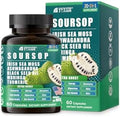Soursop Graviola Supplement with Sea Moss Moringa Turmeric Black Seed Oil Oregano Ashwagandha 20inOne Herbal extracts for Overall HealthEnhancing Vegan NonGMO 60 Capsules