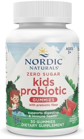 Nordic Naturals Vegan Probiotic Gummies Bundle Zero Sugar Kids Probiotic Gummies Strawberry Watermelon Flavor 30 Gummies Zero Sugar Probiotic Gummies Strawberry Watermelon Flavor 40 Gummies