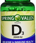 Spring Valley twin pack vitamin d3 2000I.U. Immune Health/Bone Health 200 so...