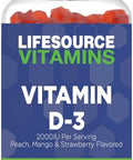 LifeSource Vitamins Vitamin D32000 IU 90 Gummies 45 Day Supply Mixed Fruit Flavor Pectin/Vegetarian No Artificial Colors or Flavors