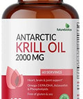 Futurebiotics Antarctic Krill Oil 2000Mg With Astaxanthin Omega3S Epa Dha And Phospholipids 100% Pure Premium Krill Oil Heavy Metal Tested Non Gmo 120 Softgels