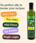 HASSY Extra Virgin Avocado Oil Premium Flavor for Dressings, Drizzling & Finishing - Non-GMO, 17.2 fl oz, 510 ML - Created by Avocado Farmers in Mexico - 100% Pure Cooking Oil