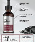 Horbaach Iodine Liquid Supplement Drops 2 fl oz 150 mcg Potassium Iodide Tincture Vegetarian NonGMO Gluten Free Formula