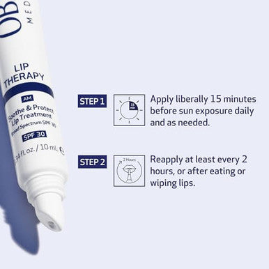 Obagi Lip Therapy Spf 30 Soothe & Protect Lip Balm Treat With Hyaluronic Acid Vitamin E & Peptides Visibly Plumps Soothes & Moisturizes Dry Lips & Protects Against Uva/Uvb Rays .34 Oz