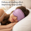 Axafazup Pure Soft Silk Sleep Mask Light Blocking Eye Mask With Upgraded Nose Pad Breathable Blindfold With Elastic Strap For Women Girls Includes Travel Pouch Ideal For Night Sleep Travel (Purple)