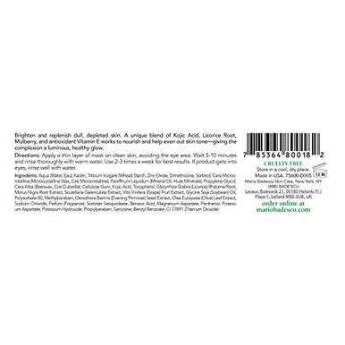 Mario Badescu Kojic Acid Whitening Mask - Illuminating Face Mask For Brightening Hydration & Discoloration - With Grapeseed Oil Beeswax & Vitamin E For Smoother Radiant Skin 2 Oz