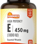 Sundance High Potency Vitamin E 450Mg (1000 Iu) 60 Softgels Essential Vitamin Supplement Nongmo And Gluten Formula