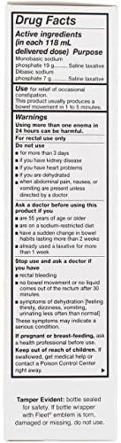 Fleet Laxative Saline Enema For Adult Constipation 4.5 Fl Oz 2 Bottles (5 Pack)