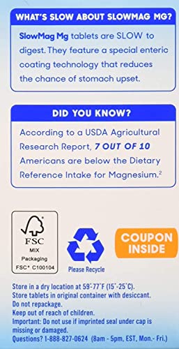 Slow-Mag Slow-Mag Magnesium Chloride With Calcium Packaging May Vary 60 Count (Pack Of 2)