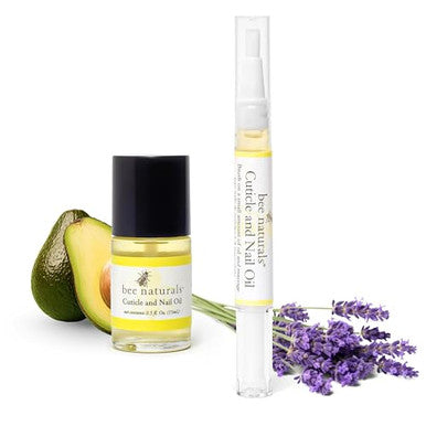 Bee Naturals Nail & Cuticle Oil Kit Nourishing Nail Strengthener With Vitamin E Olive & Avocado Oils Lavender Lemon & Tea Tree Aromatherapy Easy Pen Applicator For Healthy Revitalized Nails