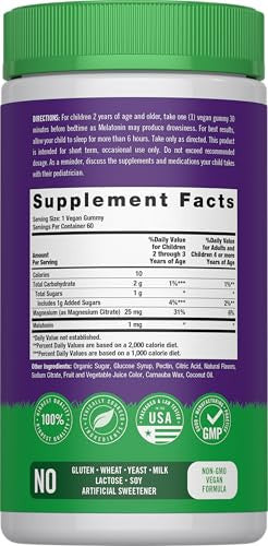 Lil' Sprouts Kids Melatonin & Magnesium 60 Count