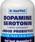 Dr. Maxwell Serotonin And Dopamine Supplements With Mood Probiotic 5In1 Support For (1) Dopamine (2) Serotonin (3) Mood (4) Relaxation (5) Focus & Brain 60 Capsules