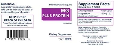 Mg Plus Protein Mg Plus Protein Miller 100 tabs 133Mg (Pack of 3)