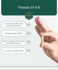 Natura Health Products DAK (ADK) D3 5000 IU K2 50 mcg K1 550 mcg and Vitamin A 1000 IU Bone Heart and Immune Support FatSoluble Calcium Metabolism 60 Vegetarian Capsules