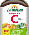 Jamieson Chewable Vitamin C 500 Mg Exotic Tropical Fruit 120Ct Imported From Canada