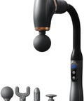 Massage Gun Back Neck Massager For Pain Relief Deep Tissue Percussion Massage Gun With 4 Massage Heads & 6 Speed Levels(Black)