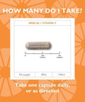 Celebrate Vitamins Iron Supplement With Vitamin C - 60Mg Iron, 60Mg Vitamin C, Bariatric Vitamins For Wls Patients, Vertical Sleeve & Gastric Bypass Surgery (90 Capsules)
