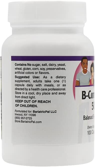 BariatricPal Sustained Release BComplex 50 Vegetarian Capsules (100 Count)