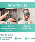 Myhalos ' Heated Eye Mask For Dry Eyes - Steam Warm Compress For Eyes - Remove Styes Chalazion Therapy Warming And Heating Pad Hot Compress - Moist Heat Mask For Blepharitis & Mgd - Fsa Hsa Eligible