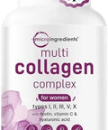 Micro Ingredients Multi Collagen Complex For Women & Hair Vitamins Complex Capsules Bundle 2 Pack Grassfed Collagen Peptides 14In1 Advanced Hair Growth Support