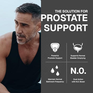 Weider Prime Prostate Health - Dual Action With Nitric Oxide Boost - Plant-Based Support For Prostate & Urinary Health - Men S Wellness Formula With Flowens - Gluten-Free & Non-Gmo 60 Capsules