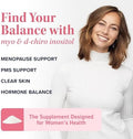 MyoInositol Powder Complex and Herbal Hormone Balance Tincture Hormone Balancing Bundle with MyoInositol and DChiro (30 Servings) and PMS Menopause and Menstrual Support Liquid (60 Servings)