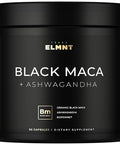 Terra Elmnt 40X Strength Organic Black Maca Root W. Ashwagandha - 1 Highest Potency Black Maca Root Capsules For Men Supplement 40 1 Extract - 100 Pure Maca Peruana Gelatinized Maca Root Powder Pills