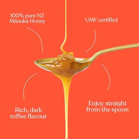 Egmont Honey Manuka Honey UMF 20+ MGO 830+ | 8.8 oz (250 g) | 100% Pure Authentic New Zealand Honey, UMF & MGO Certified, Non-GMO, Kosher, Traceable, Recycled Jar, Immune Support