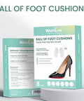 Welnove Gel Ball Of Foot Cushions - Welnove Metatarsal Pads Women Non-Slip Forefoot Cushion Shoes Inserts For Foot Pain Relief Comfort Shock Absorption & All-Day Wear In Sandals High Heels Flats 4 Pairs