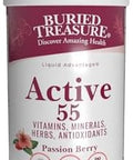 Buried Treasure Active 55 Plus 32 Serv Liquid Multivitamin For Seniors Vegan Sugar Natural Immune Support Vitamins & Superfoods Blend