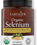 Organic Selenium 200 Mcg With Iodine And Silica All From Certified Organic Whole Foods - Two Month Supply