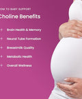 Mother'S Promise Prenatal Choline Supplements 550Mg | 120 Capsules | Supports Baby S Brain Development & Cognitive Function During Pregnancy & Nursing | Ultra Pure Natal Vitacholine Vegan Choline Bitartrate For Women