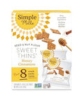 Simple Mills Snack Packs Honey Cinnamon Seed & Nut Flour Sweet Thins, Paleo Friendly & Delicious Sweet Thin Cookies, Good for Snacks, Nutrient Dense, 8 Pack (6.5 oz Pack of 1)