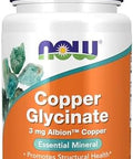 Now Foods Supplements, Copper Glycinate With 3Mg Albion Copper, Promotes Structural Health, 120 Tablets, Light Gray, Tan