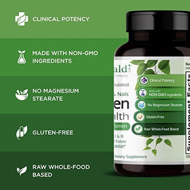 Emerald Labs Collagen Health - Hydrolyzed Collagen For Healthy Hair, Skin & Nails With Saw Palmetto & Beta-Sitosterol - Also Supports Immune & Adrenal Health - 90 Vegetable Capsules (30-Day Supply)