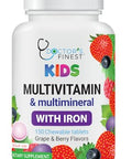 Lifeable Multivitamin and Multimineral with Iron Chewables for Kids Vegetarian Gluten Free Vegetarian Great Tasting Natural Flavored Pectin Chews with Vitamins A B C D and E 150 Count