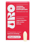 O Positiv Uro Vaginal Moisture Hyaluronic Acid Suppository Support Vaginal Hydration Daily Comfort & Easier Intimacy 10 Suppositories