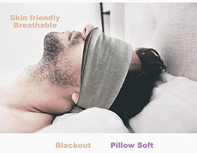 Fan Wu 100 Breathable Cotton Sleep Mask Zero-Pressure Eye Mask For Side Sleepers 99 Blackout For Travel & Home Use - Includes A Premium Travel Pouch