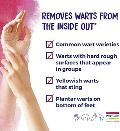 Boiron Wartcalm For Painless Wart Removal On Hands Knees Plantar (Feet) And Other Bodily Warts For Adults & Children Ages 2+ 60 Count