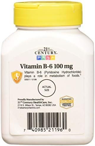 21St Century Vitamin B6 100 Mg 110 Count