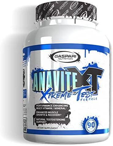 Gaspari Nutrition Anavite Xt: Multivitamin And Mineral Complex For Men Enhanced Muscle Growth And Recovery Testosterone Support 90 Tablets