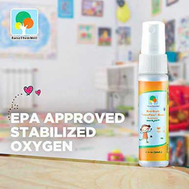 Raise Them Well Free Kids Hand Sanitizer ToxicFree Hand Sanitizer Spray for Kids, Hand Sanitizer Travel Size (Pack of 3)