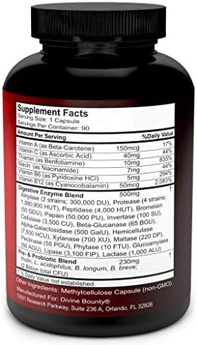 Divine Bounty Digestive Enzymes With Probiotics & Vitamin K2 And D3 Bundle