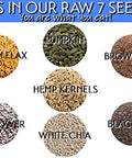 Gerbs Super 7 Seed Snack Mix 4 lbs. | Raw, No Artificial Additives, Resealable Bag | Crunchy Pumpkin, Sunflower, Brown & Golden Flax, Black & White Chia, Hemp | Top 14 Allergen-Free