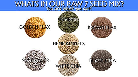 Gerbs Super 7 Seed Snack Mix 4 lbs. | Raw, No Artificial Additives, Resealable Bag | Crunchy Pumpkin, Sunflower, Brown & Golden Flax, Black & White Chia, Hemp | Top 14 Allergen-Free